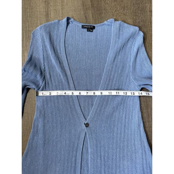 Lafayette 148 New York Loose Knit Button Front Linen Blend Cardigan Size Small - Picture 5 of 10